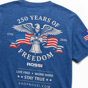 Rossi 250 Years of Freedom Tee Heather Cool Blue (Small) | ShopRossi Rossi 250 Years of Freedom Tee Heather Cool Blue (Small) | ShopRossi