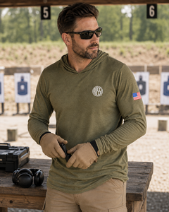 Rossi "250 Years of Freedom" Hooded Long-Sleeve Tee — Military Green Frost (Medium) Rossi "250 Years of Freedom" Hooded Long-Sleeve Tee — Military Green Frost (Medium)