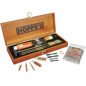 Hoppe's Deluxe Gun Cleaning Kit Wooden Box Hoppe's Deluxe Gun Cleaning Kit Wooden Box